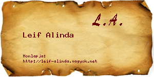 Leif Alinda névjegykártya